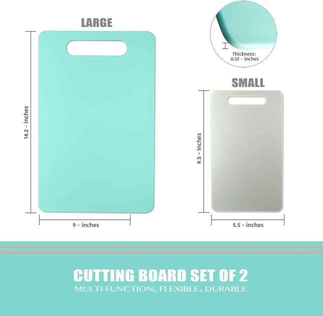 Premium Utility Chopping Board with Handles Food Safe BPA Free Dishwasher Safe