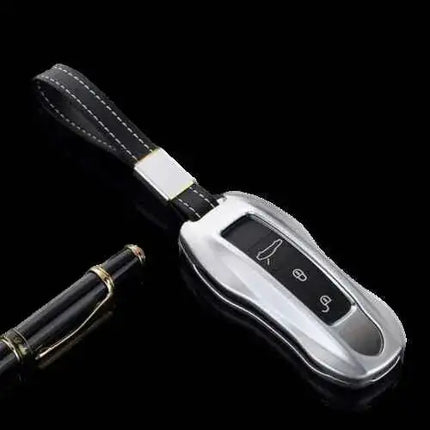 Premium Porsche Key Protector Case/Fob Fits 911 / Carrera / 918 / Cayenne Silver