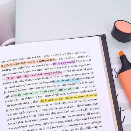 Pastel Highlighters Chisel Tip Markers Quick Drying 6 Colour Set for Creativity