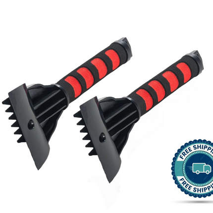 RevHeads Ice Scrapers for Cars and Pick Up Trucks Scrape With Ease - 2 Pack