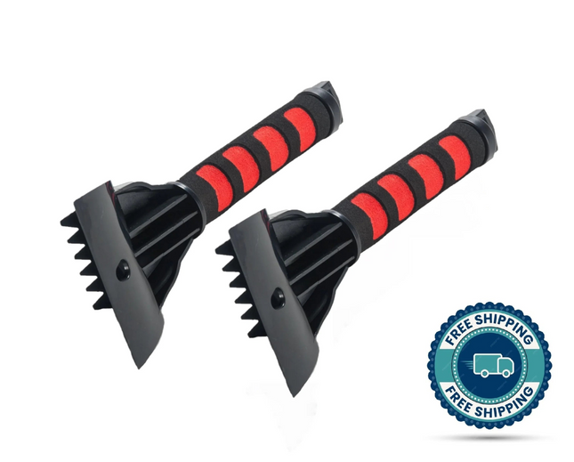 RevHeads Ice Scrapers for Cars and Pick Up Trucks Scrape With Ease - 2 Pack