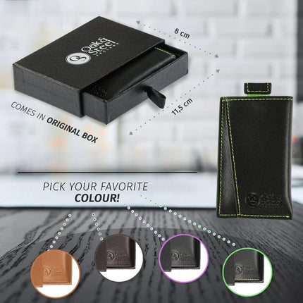 Oak & Steel Premium Card Holder/Wallet with Removable Money Clip Various Colours