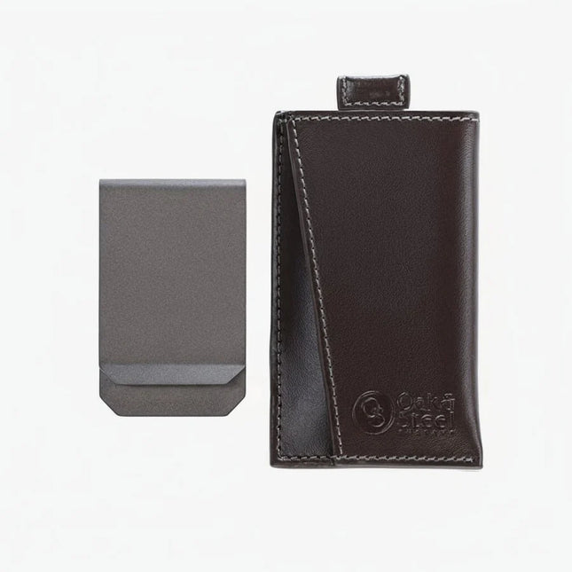 Oak & Steel Premium Card Holder/Wallet with Removable Money Clip Various Colours