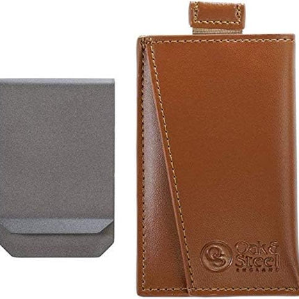 Oak & Steel Premium Card Holder/Wallet with Removable Money Clip Various Colours