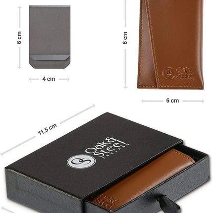 Oak & Steel Premium Card Holder/Wallet with Removable Money Clip Various Colours