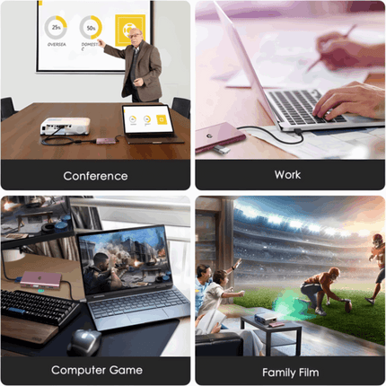 11 in 1 USB Docking Station 4K HDMI 3.5 mm Audio VGA Ethernet 4 USB A USB C