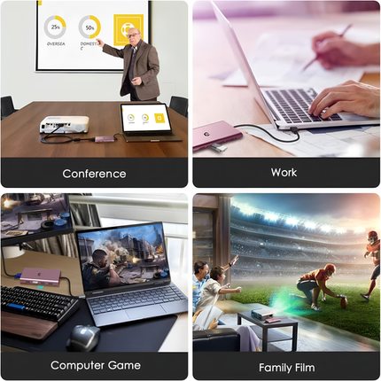 11 in 1 USB Docking Station 4K HDMI 3.5 mm Audio VGA Ethernet 4 USB A USB C