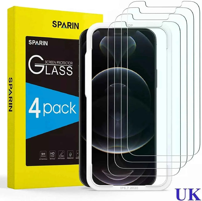SPARIN 4 Pack Screen Protector Compatible with iPhone 12 Pro Max 6.7"