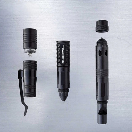 Tactical Pen Multi-Function 9-in-1 Including Aluminium Wallet Card Tool 2 Pack
