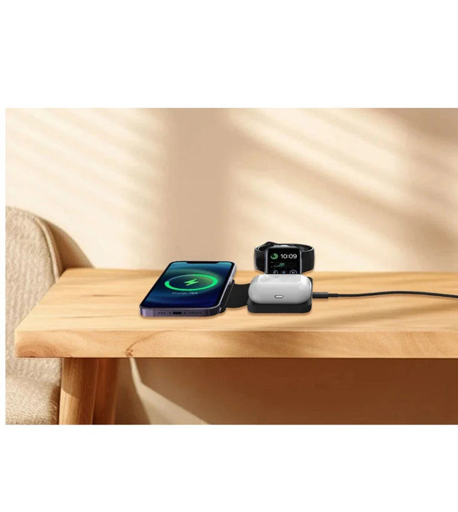 WYEFLUX 3-in-1 Magnetic and Foldable Wireless Charging Pad