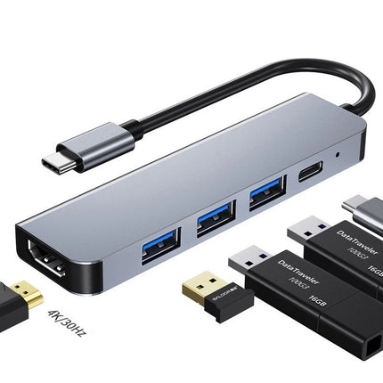 USB Type C Multiport Adapter 5-in-1 Docking Station with PD Charging HDMI 4K