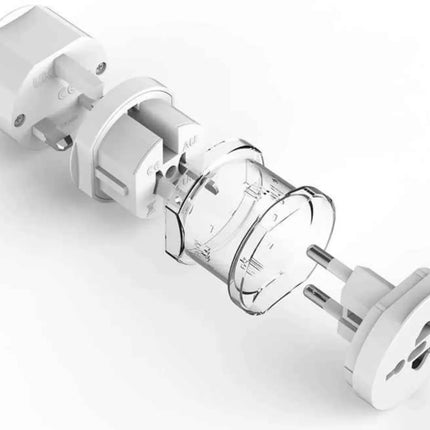 Travel Plug Universal Worldwide Charger Power Adapter US, EU, UK, AU - White