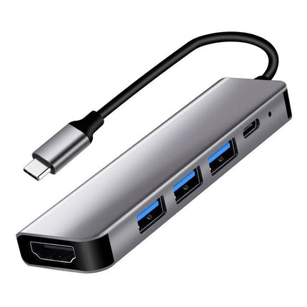 USB Type C Multiport Adapter 5-in-1 Docking Station with PD Charging HDMI 4K