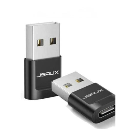 Premium USB Type C Female to USB A Male Adapter Converter Charger - Black