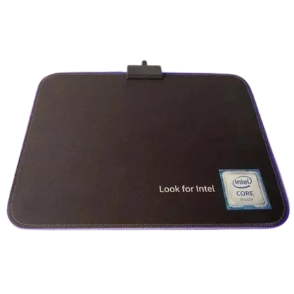 Gaming Mouse Pad Intel Blue Led Light-Up Anti Slip 36.5X25.5cm for PC and Laptop