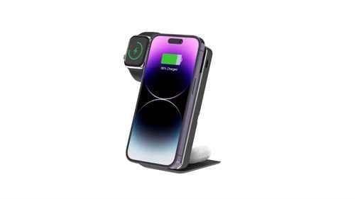 Portable Wireless Charging Station - 3-in-1 MagSafe Power Bank - Top-Rated & User-Friendly