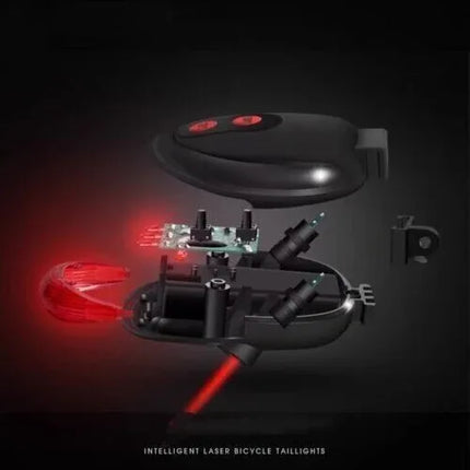 Pursuit Laser Bike Lane Marker and Tail Light / Rear Light with 7 LED Functions