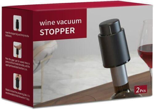Wine Bottle Stopper With Time Recorder Keeps Your Wine Really Fresh 2 Pk