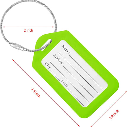 3-Pack Luggage Tags Travel Suitcase Bag Tag Name Address ID Plastic Labels