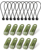 Camping & Cargo Tarpaulin Clips Set – Heavy Duty Tarp Tie Down Clips 10 Pack