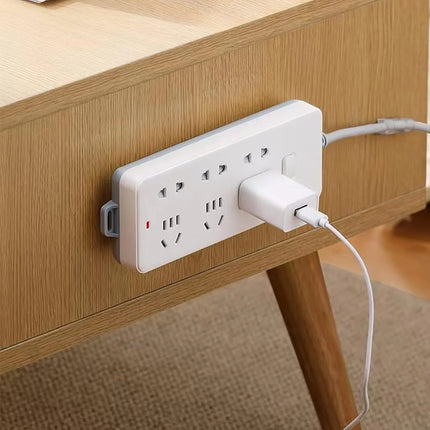 Self-Adhesive Socket Fixer Punch-free Socket Holder Cable Organizer Home Office