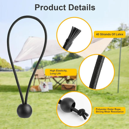 Camping & Cargo Tarpaulin Clips Set – Heavy Duty Tarp Tie Down Clips 10 Pack