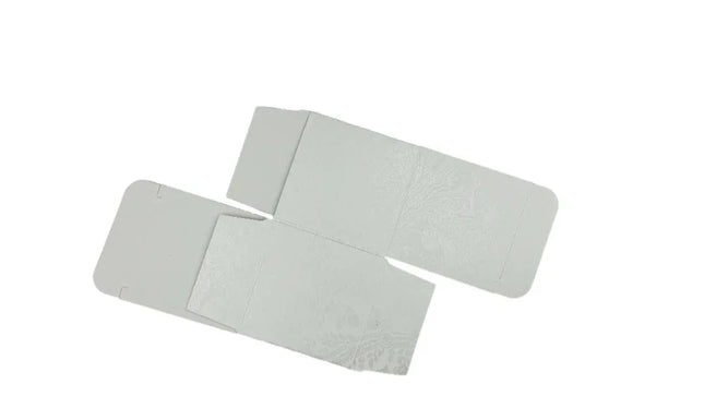 45 Pack Premium Square Present Gift Boxes White Silver Patterned Easy Assembly